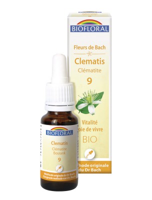 Image de Clematis Clematis n°9 - Vitality and Joy of Living Organic with Flowers of Bach 20 ml - Biofloral depuis Buy the products Biofloral at the herbalist's shop Louis