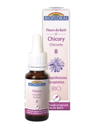 Image de Chicory Chicorée n°8 - Compréhension et Acceptation Bio aux Fleurs de Bach 20 ml - Biofloral depuis Résultats de recherche pour "Chicory (Chicor"