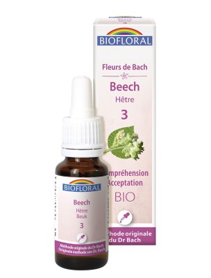 Image de Beech Hêtre n°3 - Acceptation et Compréhension Bio aux Fleurs de Bach 20 ml - Biofloral via Verveine Bio - Elixir Floral de Bach 10ml - Deva