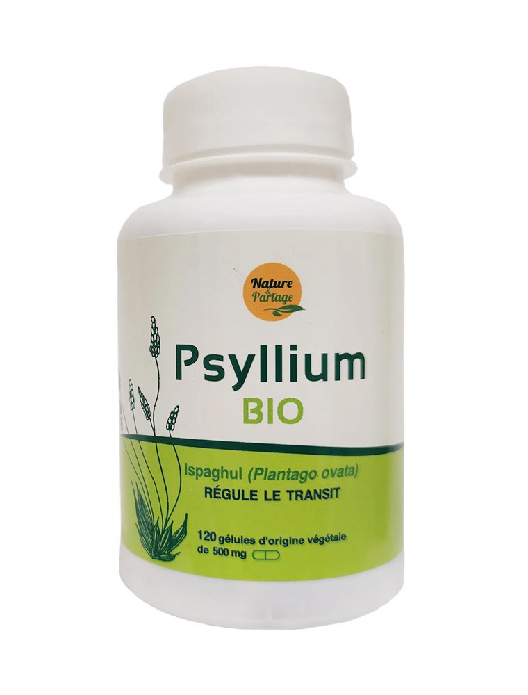 Psyllium Bio - Régule le transit 120 gélules - Nature et Partage