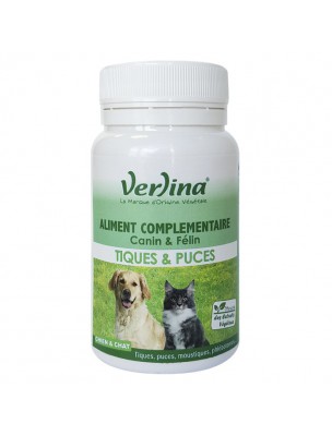 Image de Tiques et Puces - Parasitisme des Chiens et des Chats 60 comprimés - Verlina depuis Commandez les produits Verlina à l'herboristerie Louis