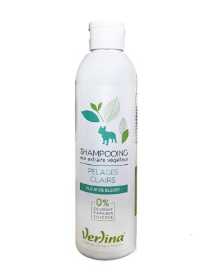 Image de Shampooing Pelages Clairs - Chiens 250 ml - Verlina depuis Soins naturels pour la peau et le pelage des animaux
