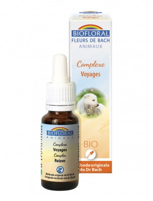 Image de Organic Travel Complex - Flowers of Bach for Animals 20 ml - Biofloral depuis Rescue remedy farts for the sensitivity of your pets
