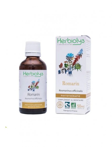 Image principale de Romarin Bio - Digestion Teinture-mère Rosmarinus officinalis 50 ml - Herbiolys