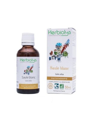 Image de Saule Blanc Bio - Anti-inflammatoire Teinture-mère Salix alba 50 ml - Herbiolys via Saule blanc Bio - Ecorce coupée 100g