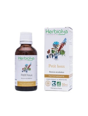 Image de Petit Houx Fragon Bio - Circulation Teinture-mère Ruscus aculeatus 50 ml - Herbiolys via Lentisque Pistachier Bio - Teinture-mère 50 ml - Herbiolys