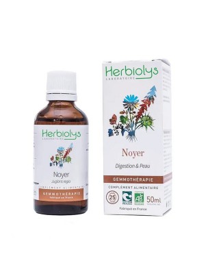 Image de Noyer Macérât de bourgeon Bio - Peau et Digestion 50 ml - Herbiolys via Noyer - Feuilles coupées 100g - Tisane de Juglans regia L. | Herboristerie Louis