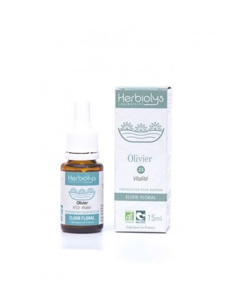 Image principale de Olive Olivier n°23 - Vitalité Bio aux fleurs de Bach 15 ml - Herbiolys