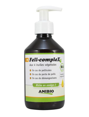 Image de Fell-Complex 4 Bio - Huiles végétales vierges Bio Animaux 300 ml - AniBio via Shampooing Universel Protéiné - Verlina