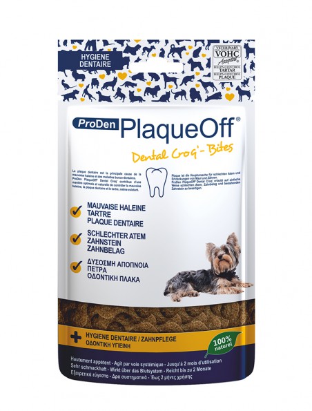 Achetez Dental Croq' - Plaque dentaire, Tartre et Haleine des chiens et des chats 60 g - ProDen à l'herboristerie Louis Image principale de Dental Croq' - Plaque dentaire, Tartre et Haleine des chiens et des chats 60 g - ProDen