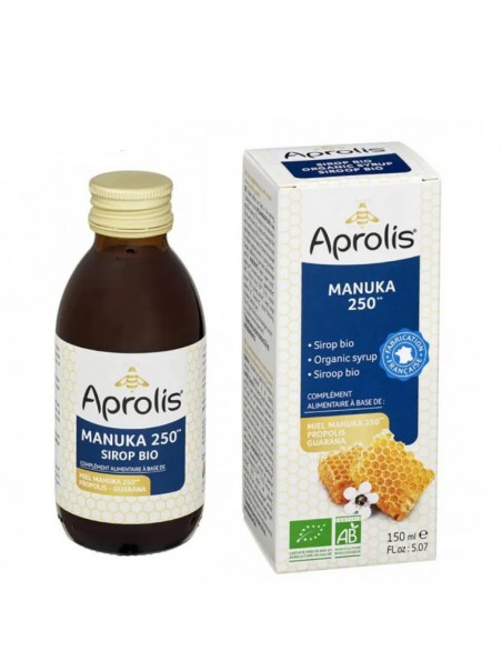 Achetez Sirop Bio - Propolis, Guarana et Manuka 250 150 ml - Aprolis à l'herboristerie Louis Image principale de Sirop Bio - Propolis, Guarana et Manuka 250 150 ml - Aprolis