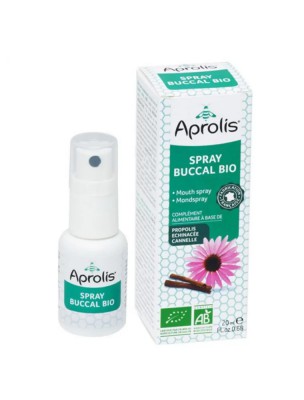 Image de Organic Buccal Spray - Propolis and Cinnamon 20 ml - Aprolis via Buy Propolis Gummies Organic with Grapefruit Seeds and