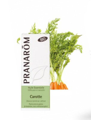 Image de Carotte Bio - Huile essentielle Daucus carota var. sativus 5 ml - Pranarôm via Carotte - Huile végétale Bio Pranarôm 50ml