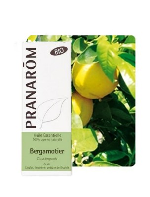 Image de Bergamotier Bio - Citrus bergamia 10 ml - Pranarôm via Acheter Earl grey supérieur Bio - Thé noir à la bergamote et au bleuet 20