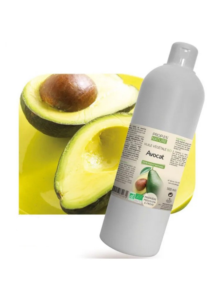 Image principale de la modale pour Avocat Bio - Huile végétale de Persea gratissima 500 ml - Propos Nature