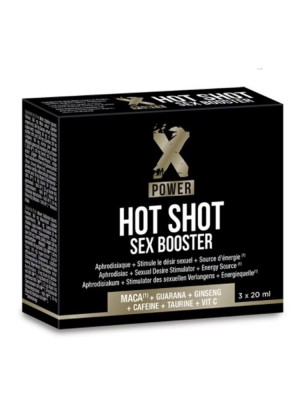 Image de Hot Shot Sex Booster XPower - Aphrodisiac 3 unidoses of 20 ml - LaboPhyto via Buy Erection Booster XPower - Erection gel 6 unidoses of 4 ml -
