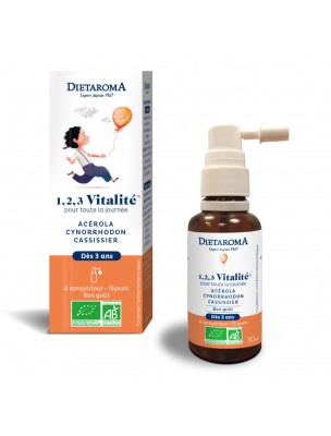 Image de 1, 2, 3 Vitalité Bio - Vitality of the Children 30 ml - Dietaroma depuis Aromatherapy accompanies children in their daily lives