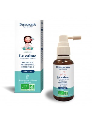 Image de Le Calme Bio - Stress des Enfants 30 ml - Dietaroma via Roll-on Enfants Bio aux Fleurs de Bach 10 ml - Elixirs and Co