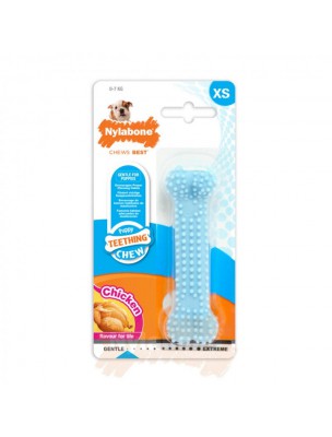 Petite image du produit Puppy Teething Dental Chew Blue Chicken - Os à mâcher en Nylon pour chiots X Small - Nylabone