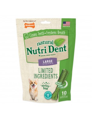 Image de Nutri Dent Large - Dental Snacks for Dogs 10 pieces Nylabone depuis Buy the products Nylabone at the herbalist's shop Louis