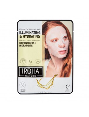 Image de Fabric Face Mask - Illuminator 1 treatment - Iroha Nature depuis Buy the products Iroha Nature at the herbalist's shop Louis