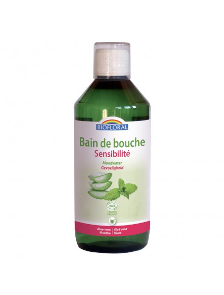 Bain de bouche Sensibilité Bio - Hygiène bucco-dentaire 500 ml - Biofloral Bain de bouche Sensibilité Bio - Hygiène bucco-dentaire 500 ml - Biofloral