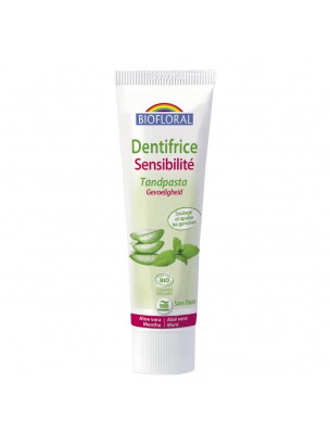 Image de Dentifrice Sensibilité Bio - Hygiène bucco-dentaire 100g - Biofloral depuis Commandez les produits Biofloral à l'herboristerie Louis