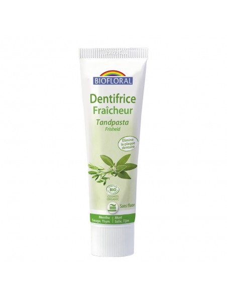 Dentifrice Fraîcheur Bio - Hygiène bucco-dentaire 100g - Biofloral Dentifrice Fraîcheur Bio - Hygiène bucco-dentaire 100g - Biofloral