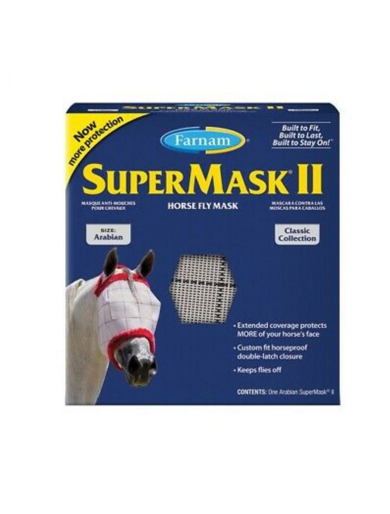 Image principale de la modale pour Supermask Arab II - Masque anti-insectes sans oreilles pour Chevaux - Farnam
