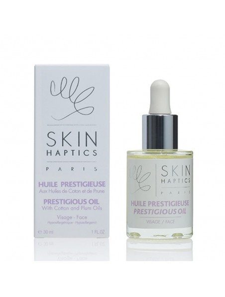 Achetez Huile Prestigieuse - Hypoallergénique Soin du Visage 30 ml - SkinHaptics à l'herboristerie Louis Image principale de Huile Prestigieuse - Hypoallergénique Soin du Visage 30 ml - SkinHaptics