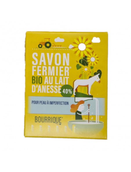 Savon Acné au lait d'ânesse Bio - Peaux acnéiques 100g - Paysane Savon Acné au lait d'ânesse Bio - Peaux acnéiques 100g - Paysane