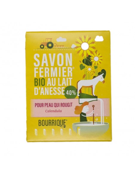 Savon Calendula au lait d'ânesse Bio - Peaux Sensibles 100g - Paysane Savon Calendula au lait d'ânesse Bio - Peaux Sensibles 100g - Paysane