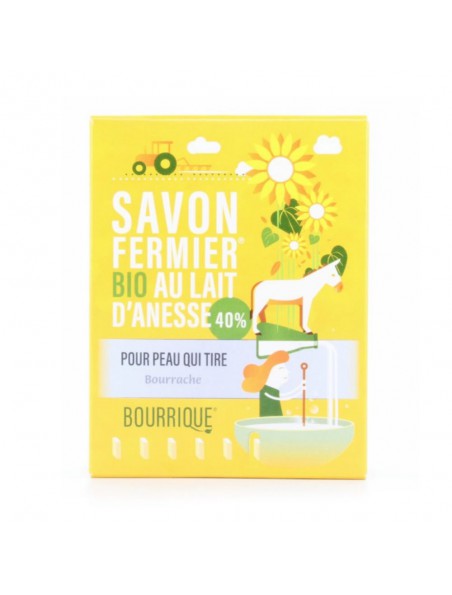 Savon Bourrache au lait d'ânesse Bio - Peaux sèches 100g - Paysane Savon Bourrache au lait d'ânesse Bio - Peaux sèches 100g - Paysane