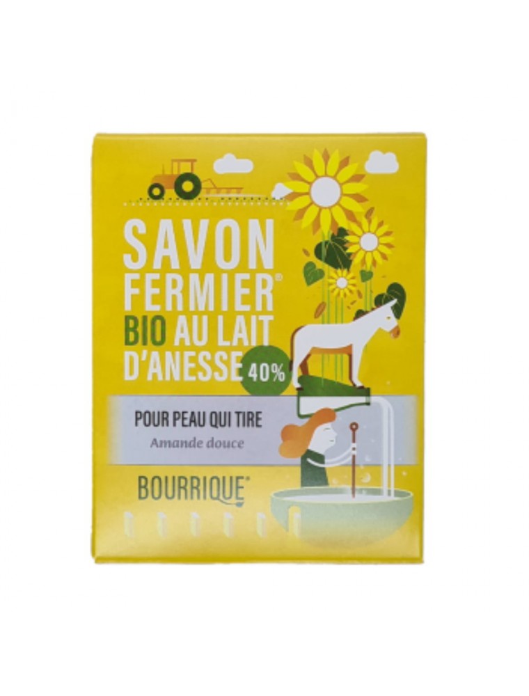Savon Amande douce au lait d'ânesse Bio - Peaux Sèches et Irritées 100g - Paysane