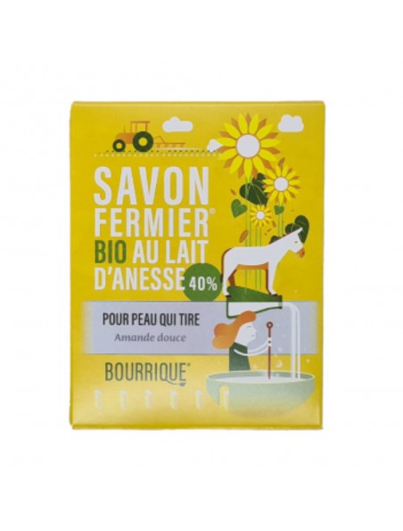 Savon Amande douce au lait d'ânesse Bio - Peaux Sèches et Irritées 100g - Paysane Savon Amande douce au lait d'ânesse Bio - Peaux Sèches et Irritées 100g - Paysane