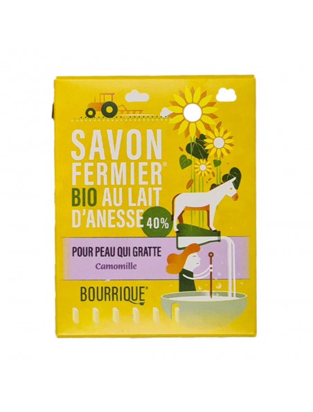 Savon Camomille au lait d'ânesse Bio - Peaux atopiques 100g - Paysane Savon Camomille au lait d'ânesse Bio - Peaux atopiques 100g - Paysane