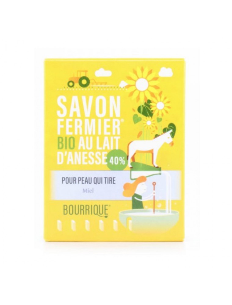 Savon Miel au lait d'ânesse Bio - Tout Type de Peau 100g - Paysane