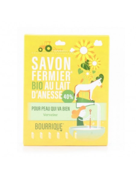 Savon Verveine au lait d'ânesse Bio - Tout Type de Peaux 100g - Paysane Savon Verveine au lait d'ânesse Bio - Tout Type de Peaux 100g - Paysane
