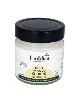 Image de Huile de Coco Bio - Soin des Cheveux 200ml - Emblica depuis Commandez les produits Emblica à l'herboristerie Louis
