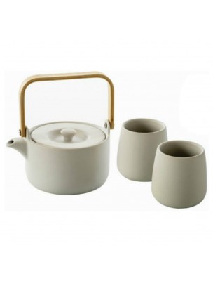 Image de Théière en Faïence Biche 500ml avec 2 mugs depuis Théières en fonte, porcelaine ou verre pour des infusions esthétiques