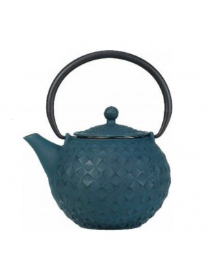 Image de Sakai Cast Iron Teapot 1 Litre Blue Night with its filter via Buy Organic Selection Box - Ayurvedic infusions assortment 45