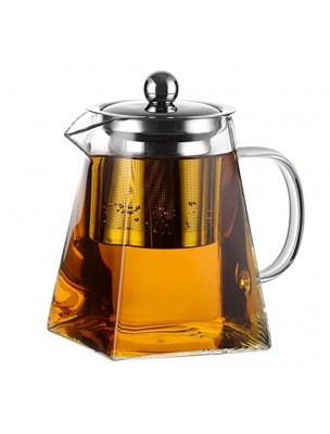 Image de Théière Carrée en Verre borosilicate 750 ml depuis Accessoires pour le thé - Dégustez votre infusion préférée