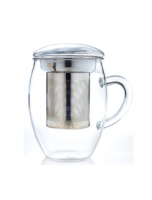 Image 50638 supplémentaire pour Mug 3 en 1 en Verre borosilicate à Simple Paroi 400ml avec son filtre