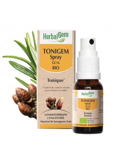 Image principale de ToniGEM GC16 Bio - Tonus et Vitalité  Spray de 15 ml - Herbalgem