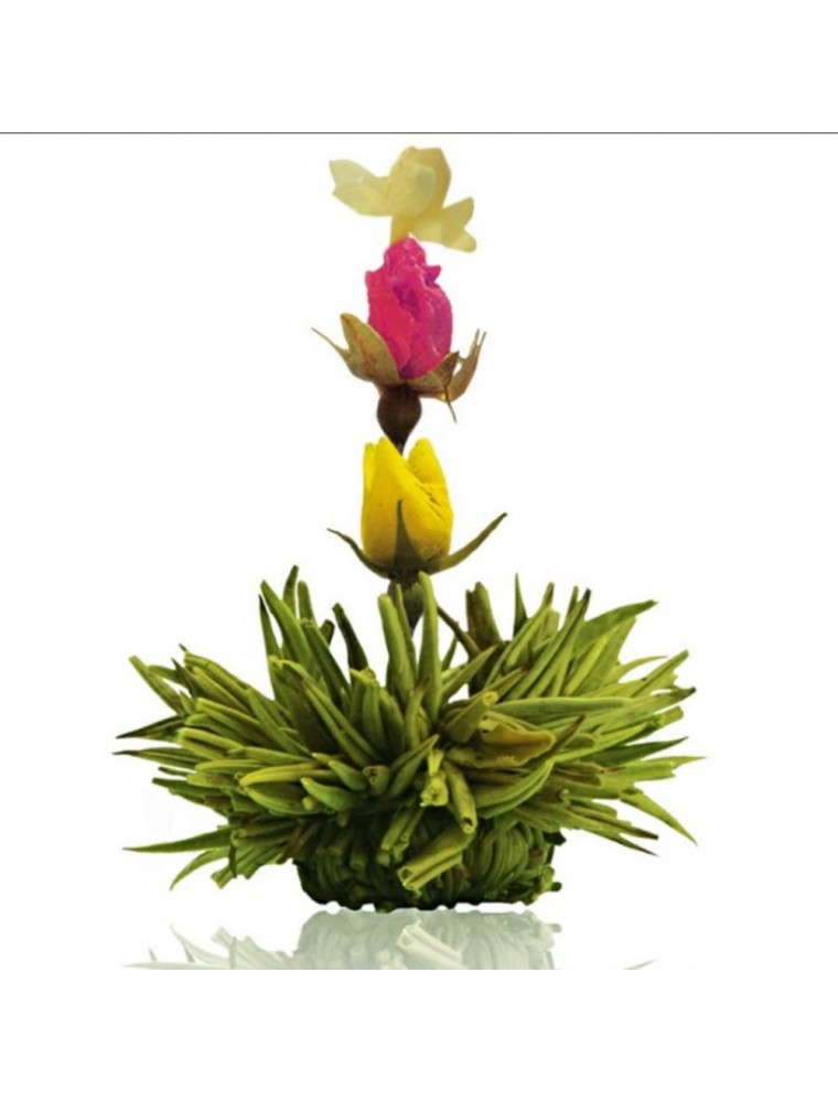 Image principale de la modale pour Creano Fraise Fleur de Thé - Thé vert Jasmin, Rose et Arôme Fraise