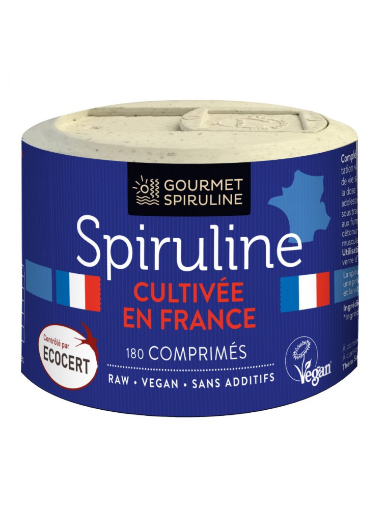Image principale de la modale pour Spiruline France Bio - Vitalité 180 comprimés - Gourmet Spiruline