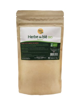 Image de Herbe de blé Bio - Poudre de Triticum aestivum 150 g - Nature et Partage via Chlorelle Bio - Protéines et Vitamine B12 300 comprimés - Nature et Partage