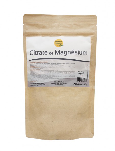 Citrate de Magnésium - Stress et Sommeil 300g - Nature et Partage