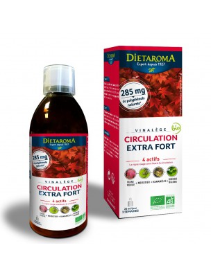 Image de Vinalège Boisson Bio - Circulation 450 ml - Dietaroma depuis Aulne bourgeon Bio 30ml - Herbalgem