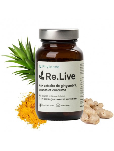 Achetez Re.Live - Douleurs Menstruelles 60 gélules - Phytocea à l'herboristerie Louis Image principale de Re.Live - Douleurs Menstruelles 60 gélules - Phytocea